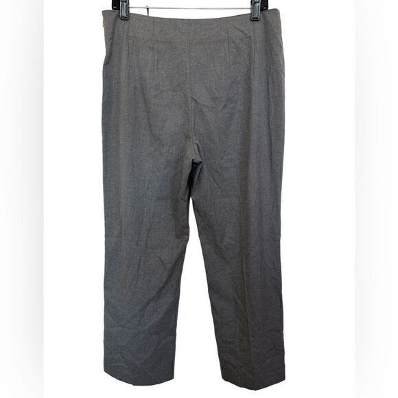 Club Monaco Gray Linnzie Career Gold Button Embellished Cropped Pants Size 10 - Picture 3 of 11
